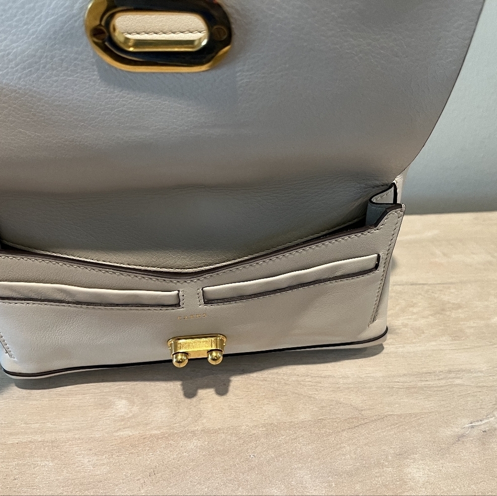 Rare Anya Hindmarch Buddy Cream Leather Tote/Shoulder Bag Made in Italy … - Picture 7 of 16